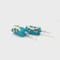 Turquoise & Silver Lizard Earrings