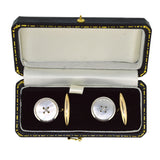 Mother of Pearl 'Button' Cuff Links