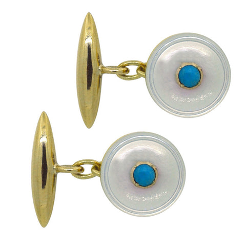 Turquoise & Mother of Pearl Cufflinks