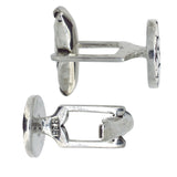 Silver Abstract Cuff Links