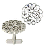 Silver 'Bubble' Cuff Links