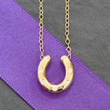 Diamond Set Horse Shoe Necklace