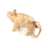 vintage gold pig charm