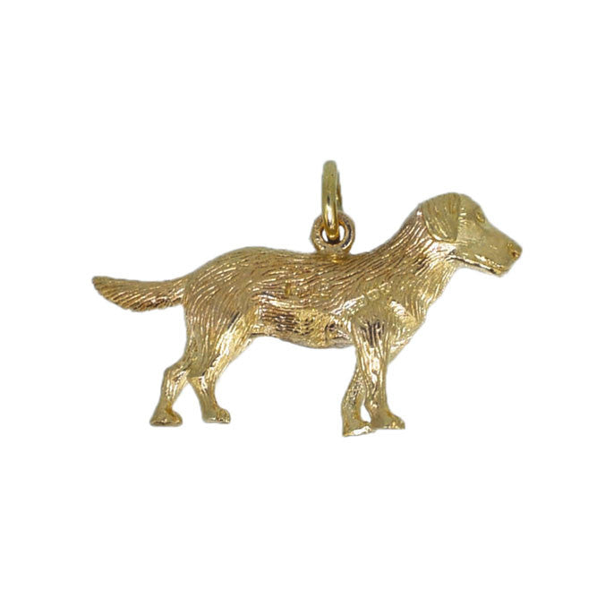 vintage gold dog charm