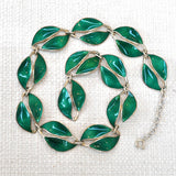 Enamel Leaf Necklace