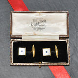 Mother of Pearl & Sapphire Cufflinks