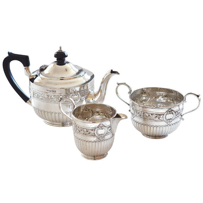 antique silver tea set
