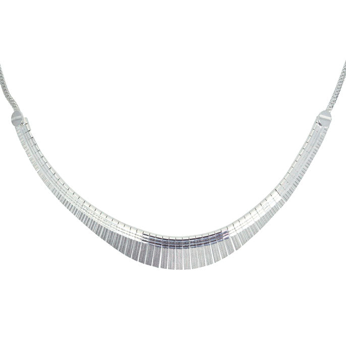 Silver Fringe Collar