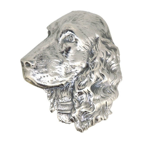 Silver Dog Head Brooch
