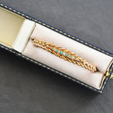 Turquoise & Pearl Gold Bangle