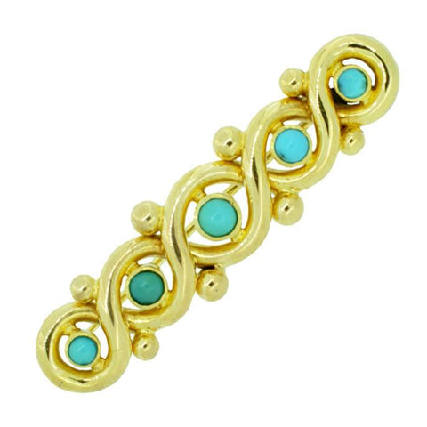 Turquoise Bar Brooch