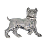 vintage silver dog brooch