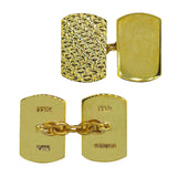 Gold Rectangular Cuff Links