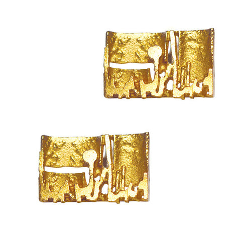 Rectangular Gold Cufflinks