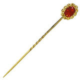 Fire Opal Tie Pin