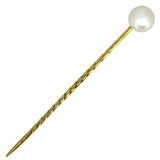 Single Pearl Tie Pin