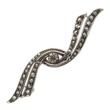 Marcasite 'Twist' Brooch