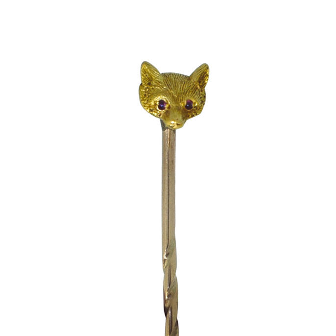 fox head tie pin