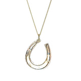 Garent & Diamond Horse Shoe Necklace