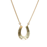 Garnet Horse Shoe Necklace