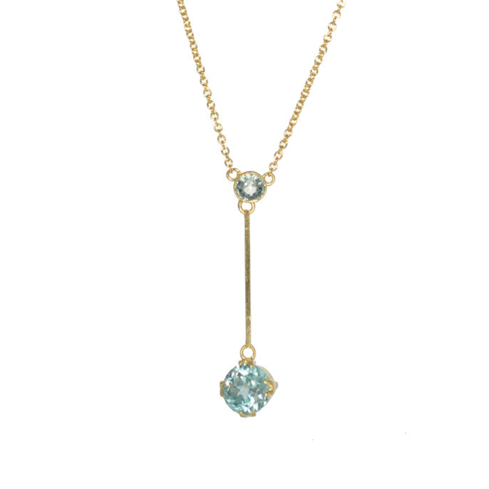 blue zircon necklace