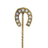 Pearl Horse Shoe Tie Pin