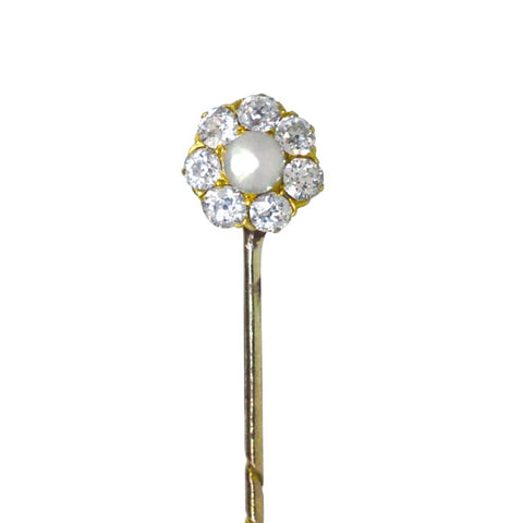 Diamond & Pearl Tie Pin