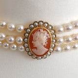 Pearl & Cameo Necklace