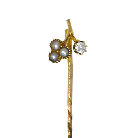 Diamond & Pearl Tie Pin