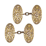 antique rose gold cufflinks