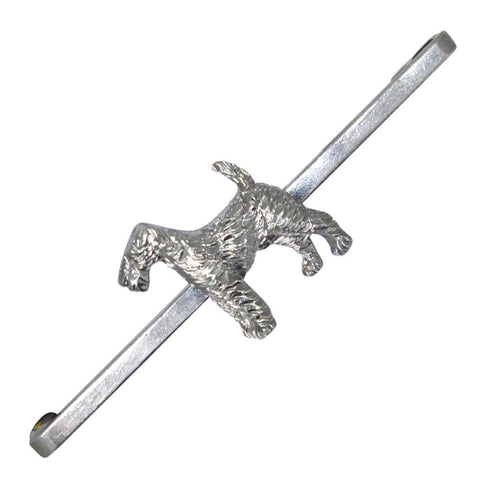 Silver Dog Brooch