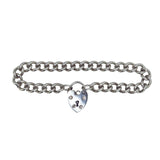 silver curb link bracelet