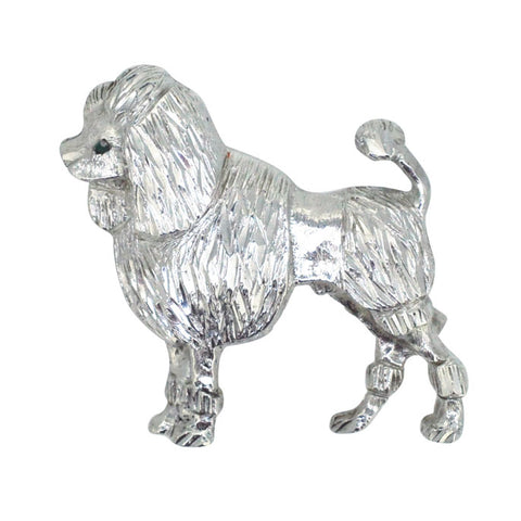 Silver Poodle Brooch