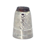 moss agate silver thimble