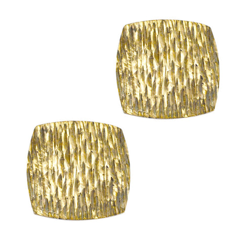 Barked Effect Gold cuff Links