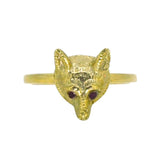 vintage gold fox ring