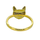 Gold Fox Head Ring