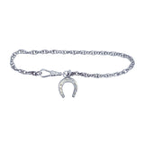silver horse shoe bracelet