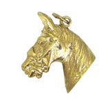 Gold Horse Head Charm