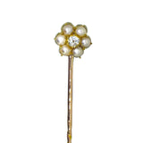 Pearl & Diamond Stick Pin