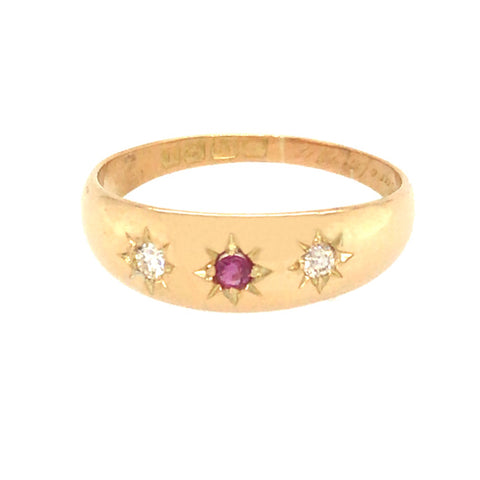 Diamond & Ruby Gypsy Ring