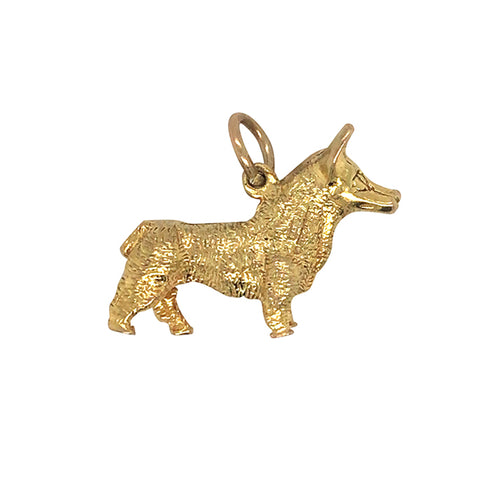 Gold Dog Charm