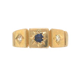 Diamond & Sapphire Gypsy Ring
