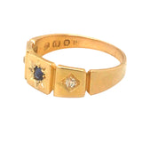 Diamond & Sapphire Gypsy Ring
