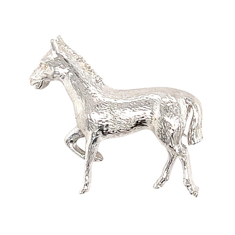 Silver Horse Brooch