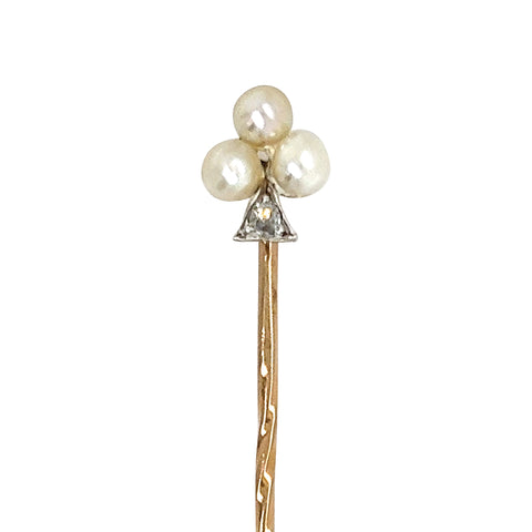 Pearl & Diamond Tie Pin