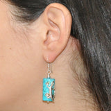 Turquoise & Silver Lizard Earrings