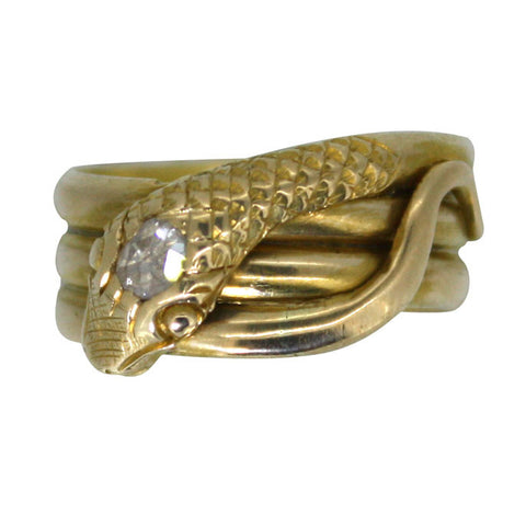 Victorian Diamond Snake Ring
