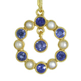 Sapphire & Pearl Pendant Necklace