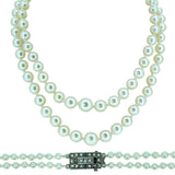 Pearl Necklace with 1920's Style Clasp